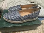 Nieuwe leren loafers met blauwe pailletten 36, Nieuw, Blauw