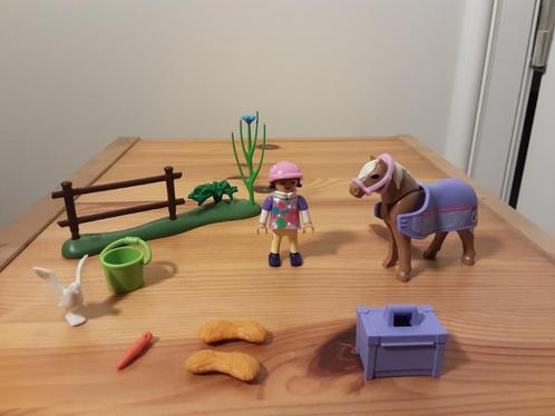 PLaymobil meisje en pony, Kinderen en Baby's, Speelgoed | Playmobil, Zo goed als nieuw, Complete set, Verzenden