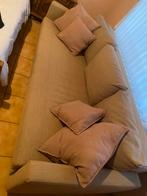 Beige zetel mogelijk bed, Huis en Inrichting, Ophalen, Driepersoons, Zo goed als nieuw, Rechte bank