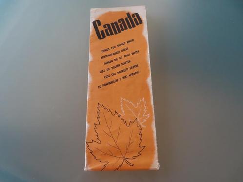 Canada Brochure / Landkaart en  Immigratiefolder 1953 Depate, Boeken, Atlassen en Landkaarten, Gelezen, Landkaart, Overige gebieden