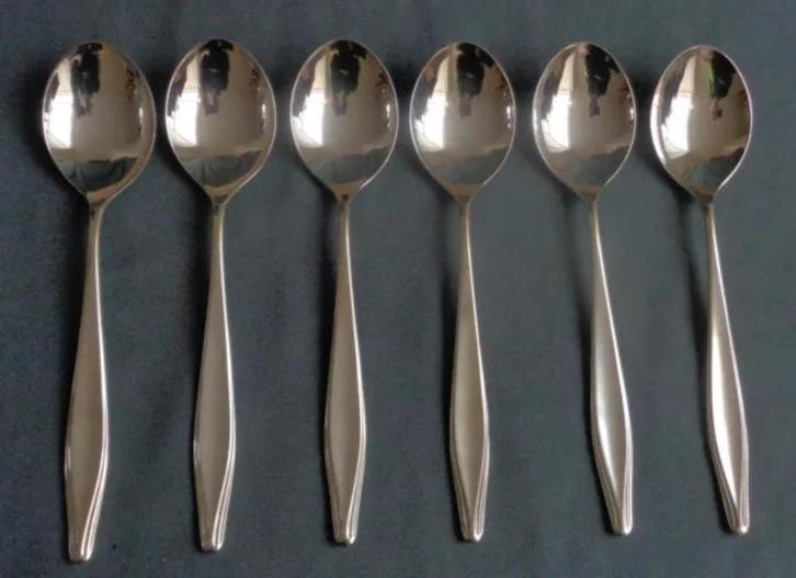 WMF 90 Brussel 6x verzilverde dinerlepel 20cm set, Huis en Inrichting, Keuken | Bestek, Zo goed als nieuw, Verzenden