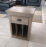 Bijzettafel vergrijsd hout met lade, Huis en Inrichting, Ophalen, Zo goed als nieuw, Hout