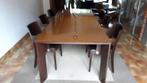 Tafel  Toronto 250x100x74 wenge en  gold, Huis en Inrichting, Ophalen of Verzenden, Gebruikt