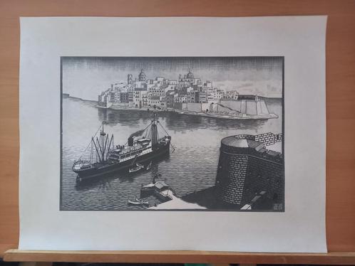 M.C. Escher - litho - Senglea, Malta (after), Antiek en Kunst, Kunst | Litho's en Zeefdrukken, Verzenden