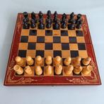 Houten opvouwbaar schaakspel., Hobby en Vrije tijd, Gezelschapsspellen | Bordspellen, Ophalen of Verzenden, Gebruikt