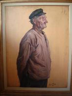 1931 Louis Clesse °1889-1961 ‘de visser' portret olie/paneel, Antiek en Kunst, Ophalen
