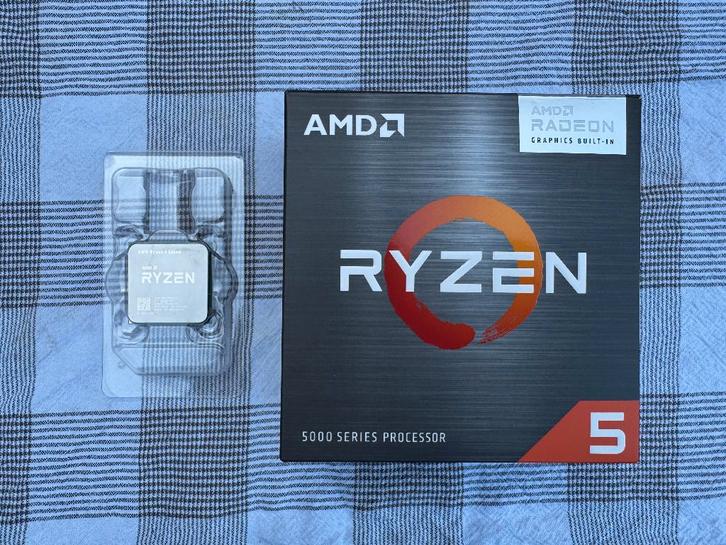 AMD Ryzen 5 5600G – 3.9 GHz / 4.4 GHz + koeler/doos, Computers en Software, Processors, Zo goed als nieuw, 6-core, 4 Ghz of meer