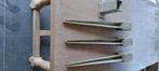 3 Paalhouders gegalvaniseerd gepunt 1 met voet 70X70 mm, Ophalen, Zo goed als nieuw, 50 tot 100 mm, Overige typen