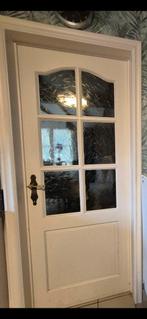 Binnendeur met glas 77 cm breed ,201 h, Doe-het-zelf en Bouw, Ophalen, Zo goed als nieuw, Glas, Binnendeur
