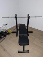 Ongebruikte bench press met halterstang, Sport en Fitness, Fitnessmaterialen, Ophalen of Verzenden, Nieuw