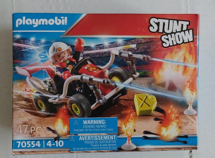 Playmobil 70554 - Stuntshow brandweerkart, Kinderen en Baby's, Speelgoed | Playmobil, Nieuw, Complete set, Ophalen of Verzenden