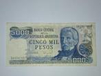 5000 ARGENTIJNSE  PESOS, Postzegels en Munten, Los biljet, Zuid-Amerika, Verzenden