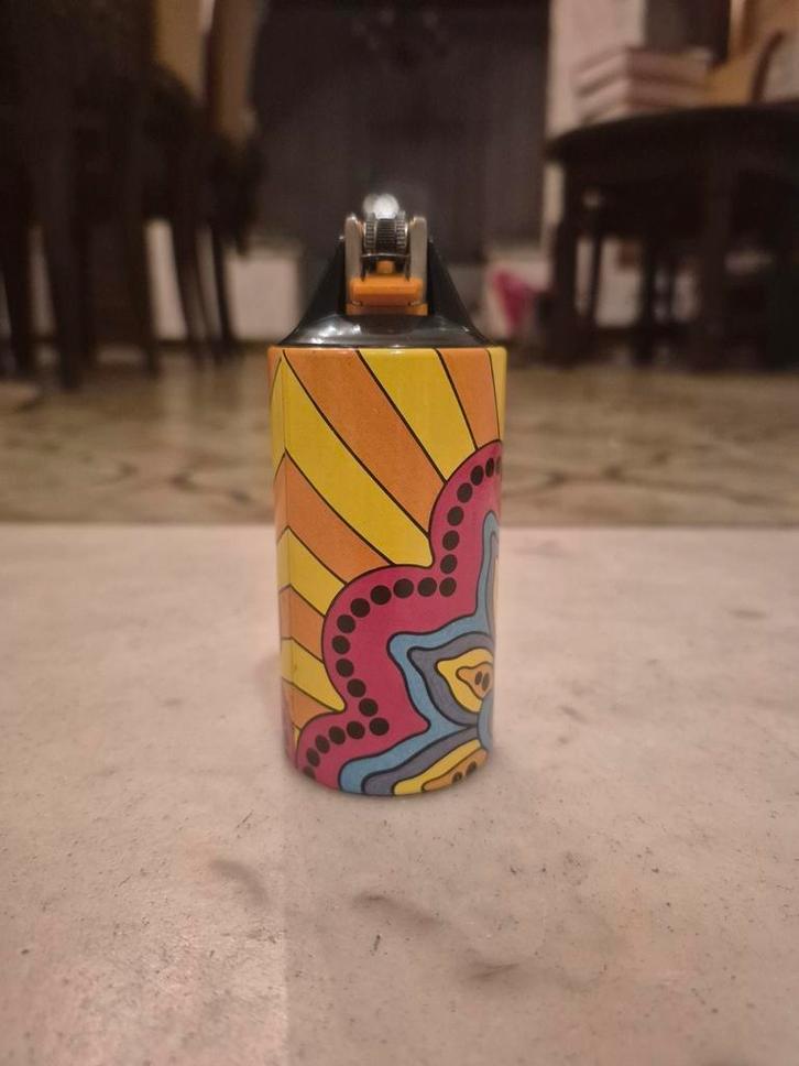 Mooie en zeldzame vintage ijzeren tafelkoffer voor aansteker, Verzamelen, Rookartikelen, Aanstekers en Luciferdoosjes, Zo goed als nieuw