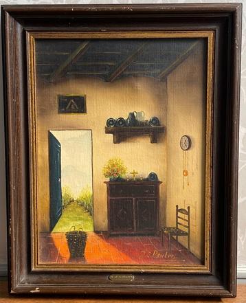 Schilderij "Plattelandswoning" J.C. Reuter beschikbaar voor biedingen