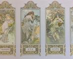 De vier jaargetijden Alphonse Mucha Metalen Wandbord, Collections, Envoi, Neuf