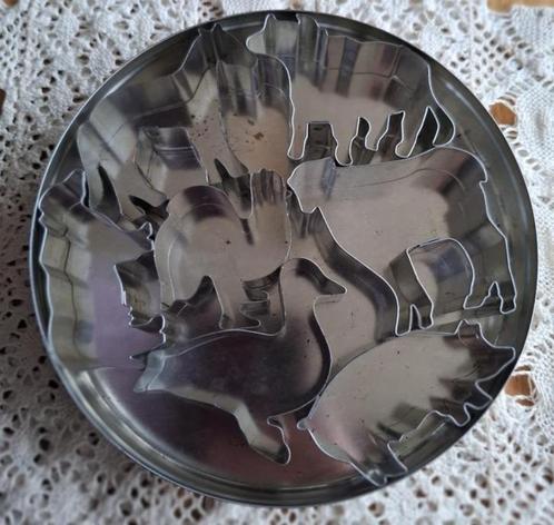 7 uitsteekvormpje in blik, , boerderij dieren, Antiek en Kunst, Curiosa en Brocante, Ophalen of Verzenden