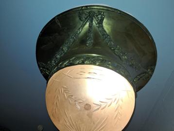 PLAFONDLAMP IN LIEGEOIS-STIJL 1900 - ZELDZAAM beschikbaar voor biedingen