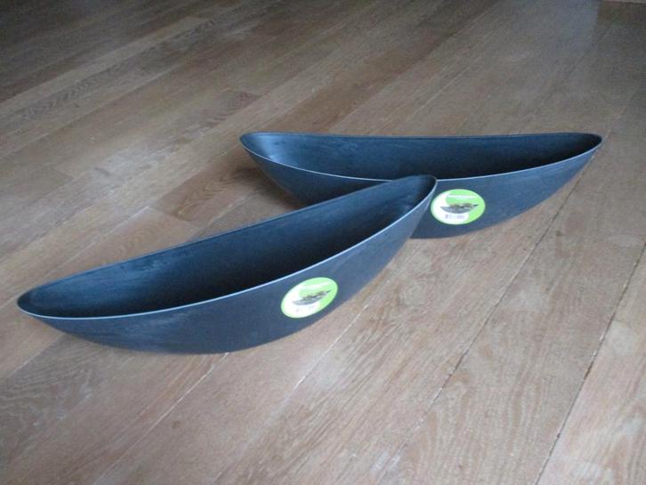 bloemenpotten plantenbakken antraciet bootvorm ovaal nieuw, Tuin en Terras, Bloempotten, Nieuw, Kunststof, Binnen, Balkon, Tuin