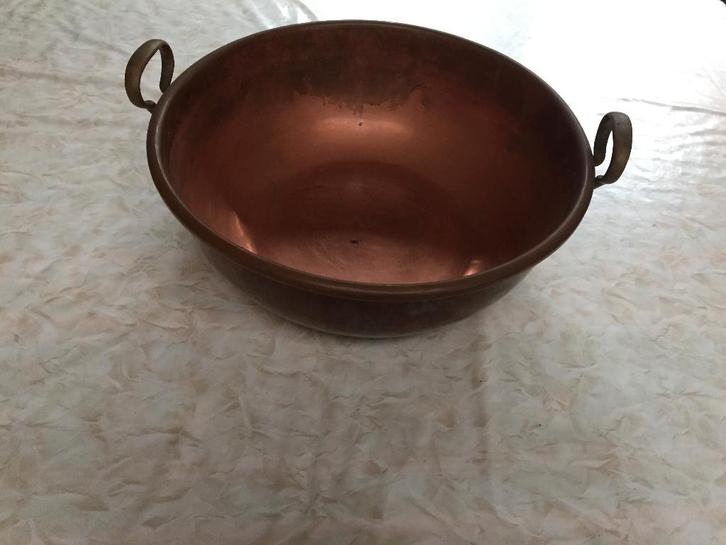 Koperen potten, kandelaars, klok, brievenhouder ..., Antiquités & Art, Antiquités | Bronze & Cuivre, Enlèvement