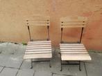 2 opvouwbare bistrostoelen (zie foto's): 10 euro per stuk, Ophalen