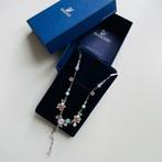 Swarovski set oorbellen + halsketting, Handtassen en Accessoires, Kettingen, Ophalen of Verzenden, Roze, Zo goed als nieuw