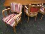 Set van 4 stoelen met prachtige bekleding, warme kleuren, Comme neuf, Quatre, Enlèvement, Tissus