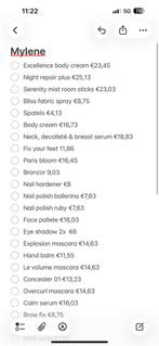 Mylene producten, Ophalen, Nieuw