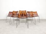 Hans Brattrud Scandia chairs - Hove Mobler, Gebruikt, Bruin, Vintage, scandinavian, Ophalen of Verzenden