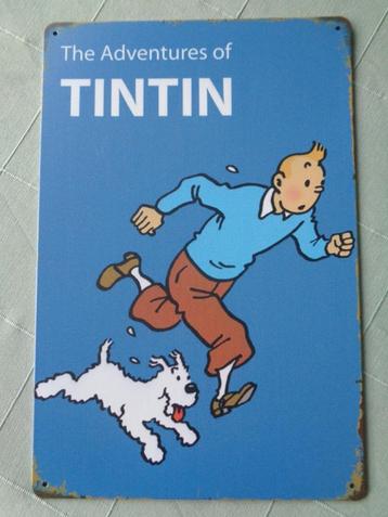 Kuifje (TinTin) - metalen plaat (20 cm x 30 cm) beschikbaar voor biedingen