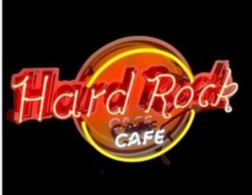 Hard Rock cafe neon bar kroeg mancave decoratie verlichting, Collections, Marques & Objets publicitaires, Comme neuf, Table lumineuse ou lampe (néon)