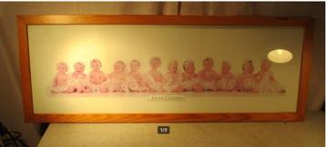 Prachtige Artprint 'Babys op een Rij' - Anne Geddes - 95x35 beschikbaar voor biedingen