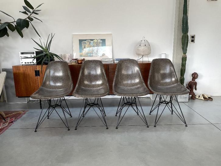 Set Eames DSX original, brun foncé, Herman Miller, Antiquités & Art, Antiquités | Meubles | Chaises & Canapés, Enlèvement