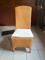 6 stoelen met kussens, Huis en Inrichting, Stoelen, Ophalen, Bruin, Riet of Rotan, Zo goed als nieuw