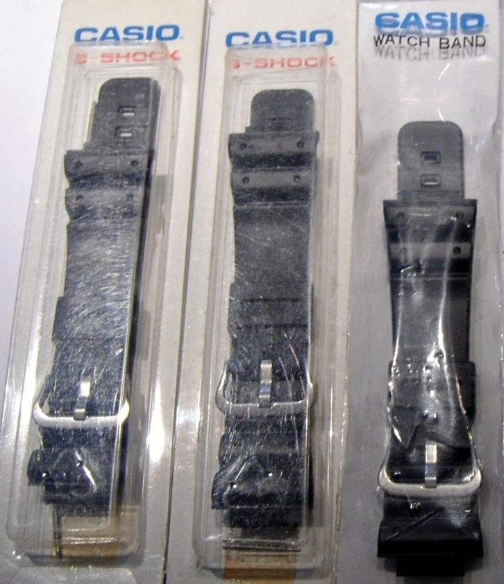 Bracelet CASIO silicone G-SCHOCK, 16/26 mm, NEUF, Handtassen en Accessoires, Armbanden, Nieuw, Kunststof of Plastic, Zwart, Ophalen of Verzenden