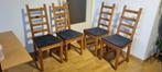 Four chairs/vier stoelen, Huis en Inrichting, Stoelen, Ophalen, Gebruikt, Bruin, Vier