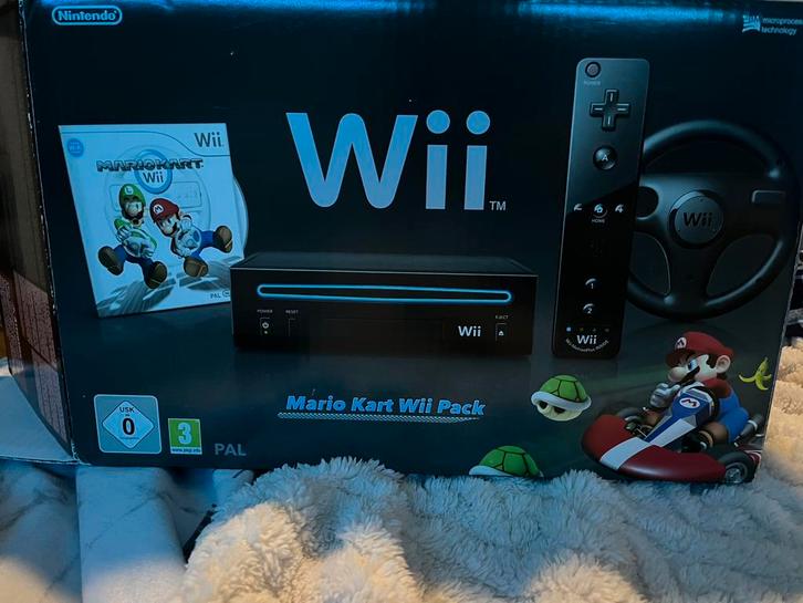 Wii + Wii Wheel + Mario Kart, Games en Spelcomputers, Spelcomputers | Nintendo Wii, Ophalen