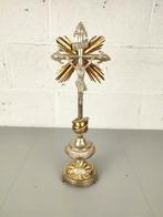 Antiek staand kruisbeeld / altaarkruis, Antiek en Kunst, Antiek | Religieuze voorwerpen, Ophalen of Verzenden