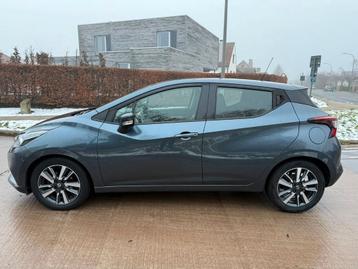Te koop Nissan micra 0.9 benzine, Auto's, Stof, Start-stop-systeem, Blauw, Micra