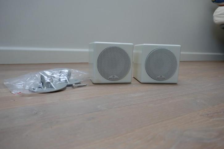 2 x Monitor Audio Radius 45 Piano White, Audio, Tv en Foto, Luidsprekerboxen, Gebruikt, Front, Rear of Stereo speakers, Minder dan 60 watt