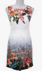 MAGNIFIQUE ROBE MEXX A FLEURS T.40 * MARIAGE, BAPTEME, etc, Comme neuf, Taille 38/40 (M), Enlèvement, Blanc