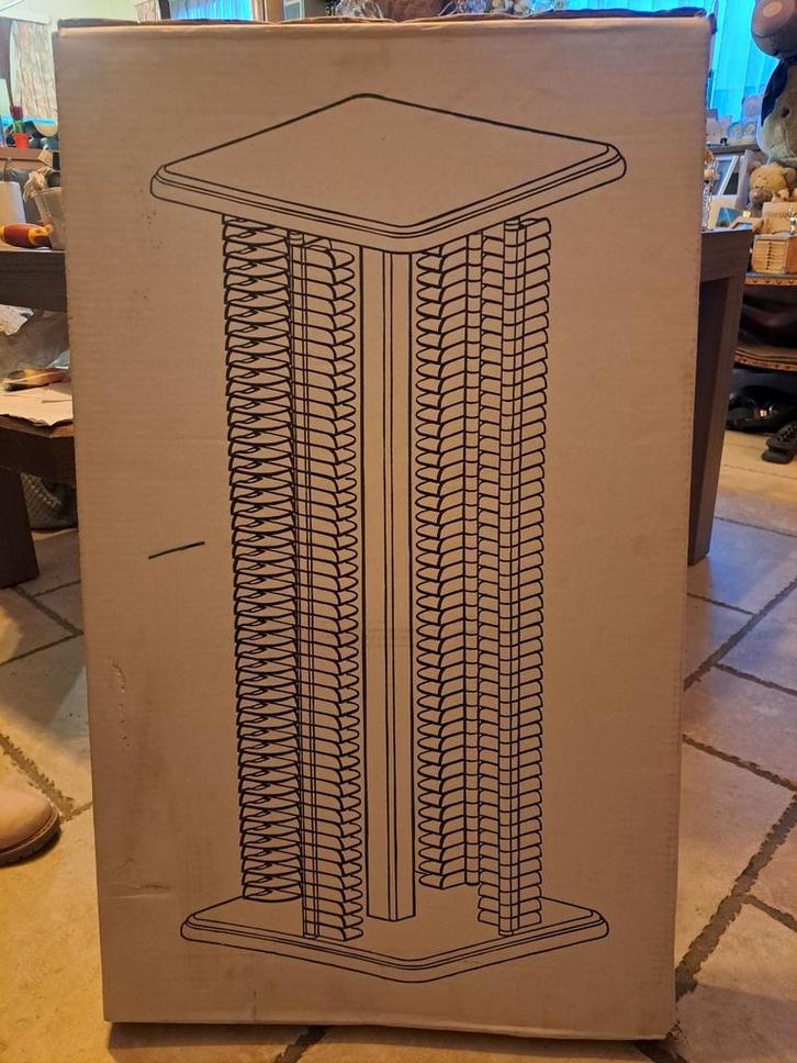 3 zwarte houten CD-rekken, nog nieuw in de doos, Huis en Inrichting, Woonaccessoires | Cd- en Dvd-rekken, Nieuw, Cd's, 150 discs of meer