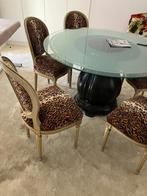 Stijlstoelen met  ronde tafel, Huis en Inrichting, Tafels | Eettafels, Ophalen, Louis XVI, Gebruikt, 100 tot 150 cm