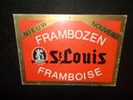 Van Honsebrouck-St.Louis Lambic Framboise - dun karton 1985, Collections, Panneau, Plaque ou Plaquette publicitaire, Autres marques