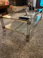 pierre vandel glazen salontafel, Huis en Inrichting, Gebruikt, 100 tot 150 cm, 50 tot 100 cm, Glas