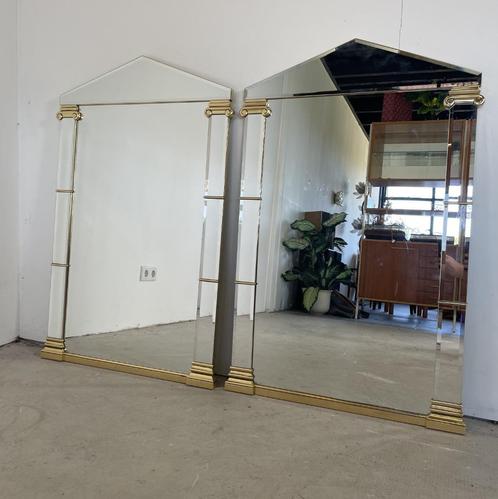Set Deknudt spiegels met goudkleurig frame, Huis en Inrichting, Woonaccessoires | Spiegels, Zo goed als nieuw, 50 tot 75 cm, 100 tot 150 cm