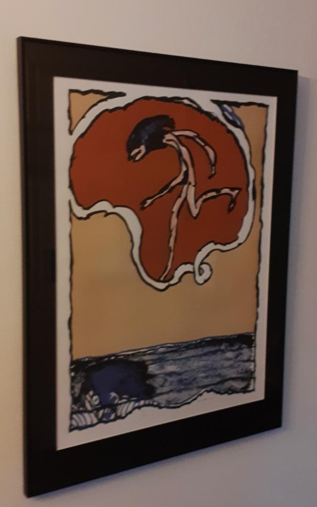 Pierre Alechinsky, Worldly flying Object, Antiek en Kunst, Kunst | Litho's en Zeefdrukken, Ophalen