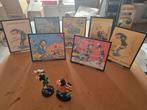 Gaston figuur+frame, Ophalen, Guust of Robbedoes, Zo goed als nieuw, Beeldje of Figuurtje