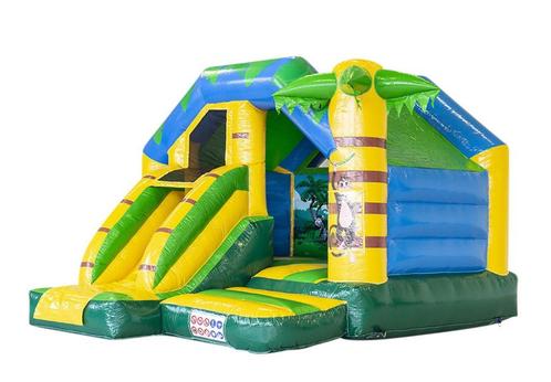 Te koop Springkussen Slide Combo Jungle, Hobby en Vrije tijd, Feestartikelen | Verhuur, Nieuw, Ophalen