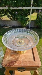 Grote prachtige antiek cristal shaal op voet, Antiek en Kunst, Ophalen