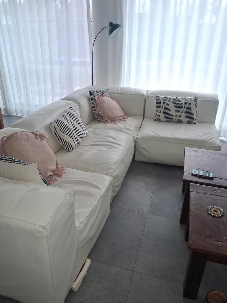 Gratis ophalen leren zithoek, Huis en Inrichting, Zetels | Complete zithoeken, Gebruikt, Leer, Ophalen